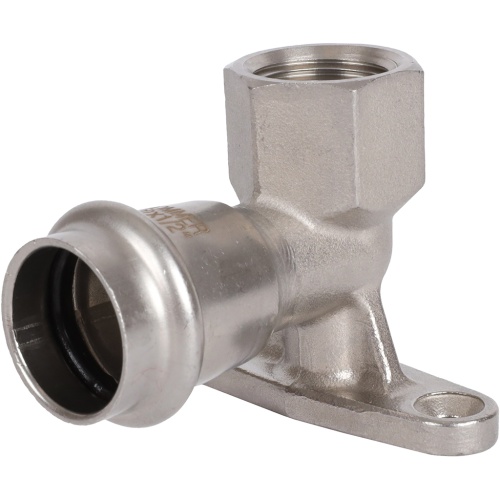 Водорозетка ВПр-ВР 22х1/2" пресс, нержавеющая сталь Rommer