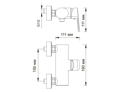 Смеситель WasserKraft Donau 5302 для душа