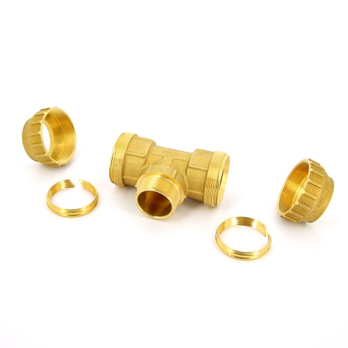 Тройник с резьбой Tiemme 32x1"Нx32 латунь для ПНД 3400167