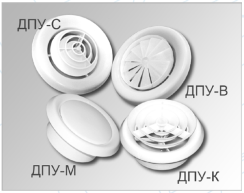 Диффузор пластиковый ДПУ-В 100