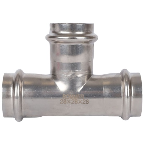 Тройник ВПр 28 пресс, нержавеющая сталь Rommer
