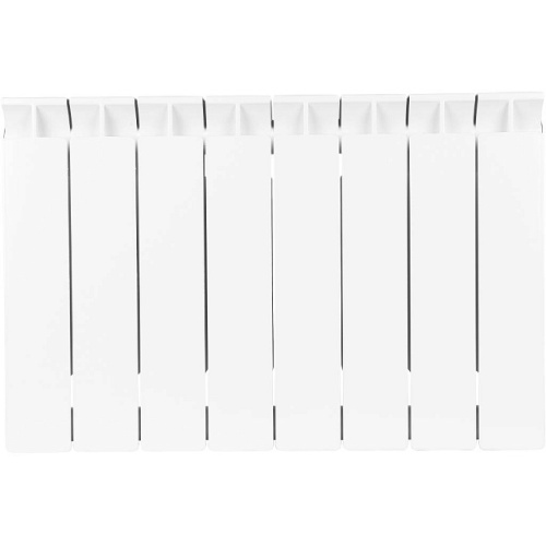 Биметаллический радиатор STOUT STYLE 350 - 6 секций, боковое, белый RAL 9010