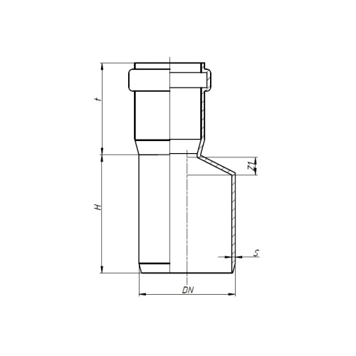 Переход 110x50 эксцентрический, редукция HTR Ostendorf