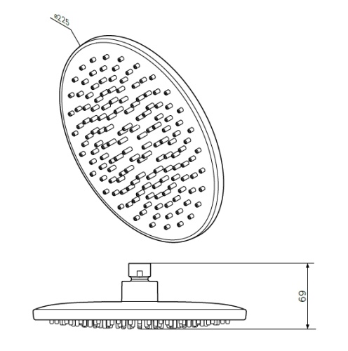 Верхний душ AM.PM Gem F0590000 225x225 Хром