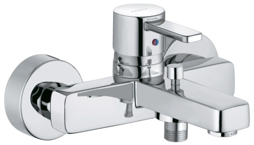 Смеситель для ванны Kludi Zenta 386700575 хром, настенный, литой рычаг, аэратор М 24 х 1