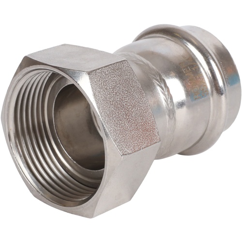 Соединитель с накидной гайкой 35x11/4" пресс, нержавеющая сталь Rommer