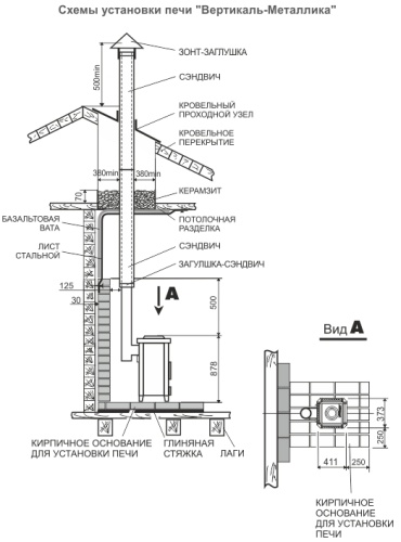 Печь-камин Теплодар ВЕРТИКАЛЬ Керамика