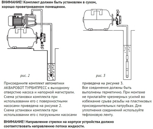 Комплект автоматики Unipump АКВАРОБОТ ТУРБИПРЕСС 2,2 кВт 85237