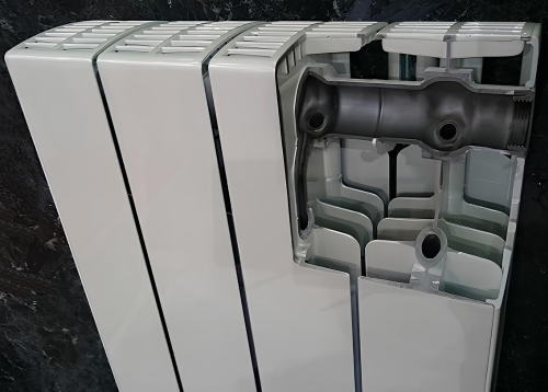 Биметаллический радиатор Rifar SUPReMO 350 - 8 секций, боковое, белый