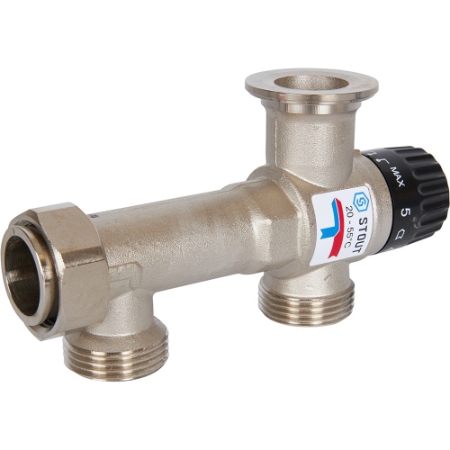 Насосно-смесительный узел Stout с 3-х ходовым смесительным клапаном 20-55 °C без насоса