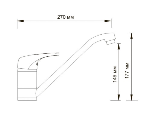 Смеситель для кухни WasserKraft Oder 6307 хром