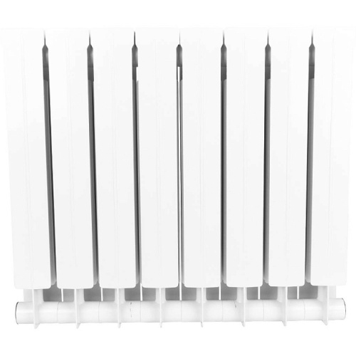 Биметаллический радиатор STOUT STYLE 500 - 8 секций, боковое, белый RAL 9010