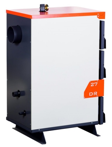 Котел твердотопливный 27кВт TIS PRO DR 27 с терморегулятором, увеличенная топка