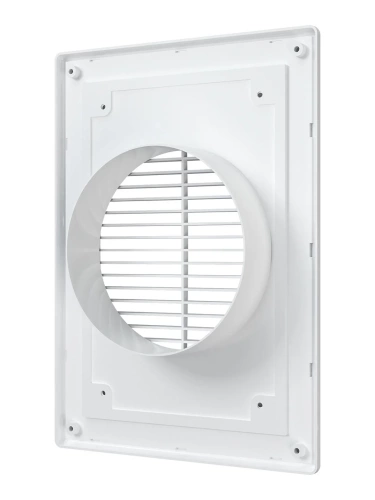 1825П12Ф, Решетка вентиляционная приточно-вытяжная АБС 183х253 с фланцем D125