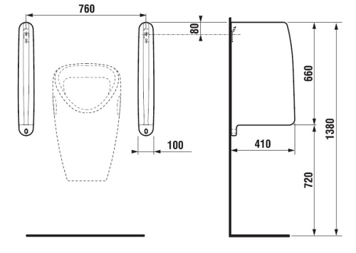 Перегородка разделительная Jika Split 476010000001 белый