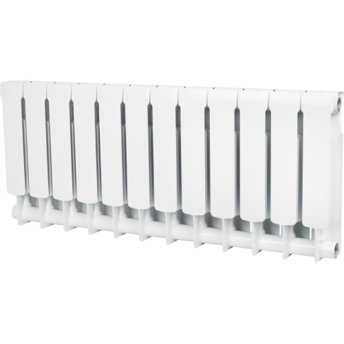 Биметаллический радиатор STOUT Space 350 - 12 секций, боковое, белый RAL 9016