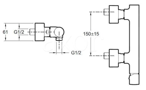 Смеситель для душа Jacob Delafon Toobi E8962-CP Хром