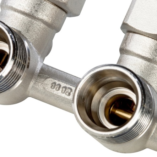 Узел подключения радиатора, 3/4"EK угловой с байпасом Stout SVH-0003-000020