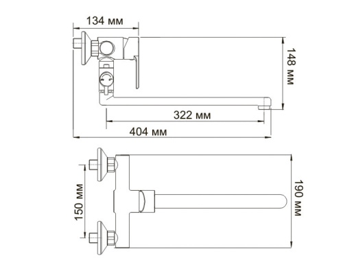 Смеситель WasserKraft Amper 2902L для ванны