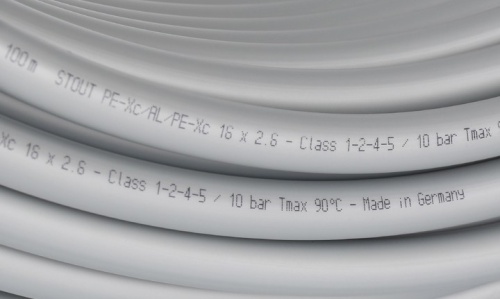 Металлопластиковая труба 20x2,9 Stout стабильная PE-Xc в бухте по 100 м.п. SPS-0001-002029