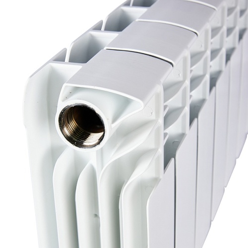 Биметаллический радиатор STOUT TITAN 200 - 6 секций, боковое, белый RAL 9016