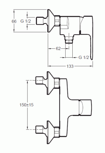 Смеситель для душа Jacob Delafon July E16029-4-CP Хром