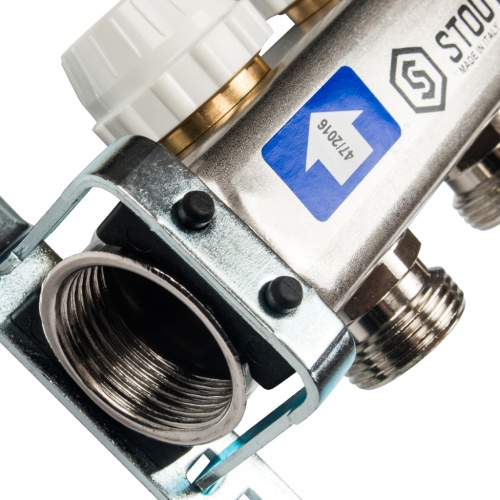 Коллектор отопления STOUT 1"нержа., 2x3/4" с расxодомерами SMS 0917 000002