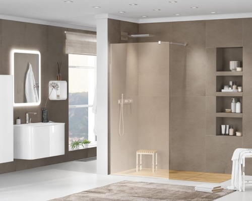 Душевая перегородка Cezares LIBERTA-L-1-80-GR-Cr