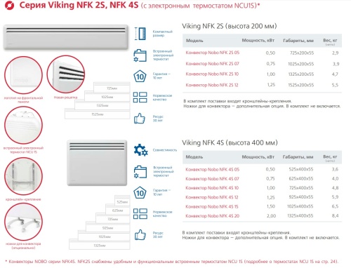 Конвектор электрический Nobo Viking NFK4S 05