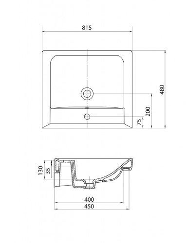 Раковина Акватон Тигода-80 мебельная 1WH302084