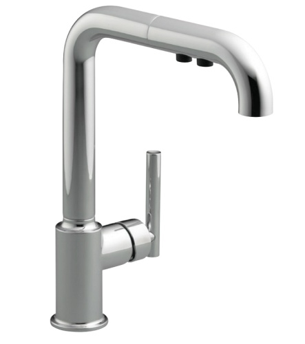 Смеситель для кухни Jacob Delafon Purist 7505D-CP хром, выдвижной излив