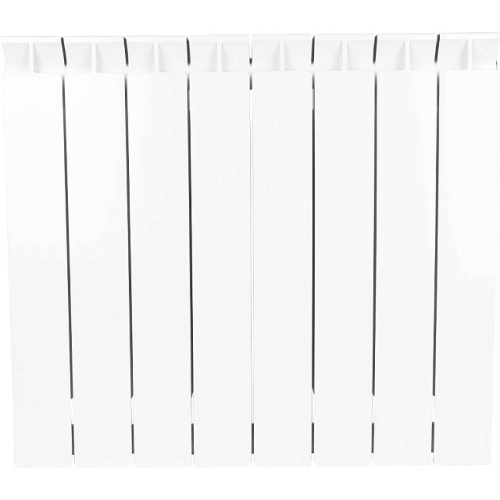 Биметаллический радиатор STOUT STYLE 500 - 8 секций, боковое, белый RAL 9010