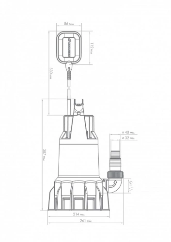 Фекальный насос Джилекс ФЕКАЛЬНИК 330/12 5402
