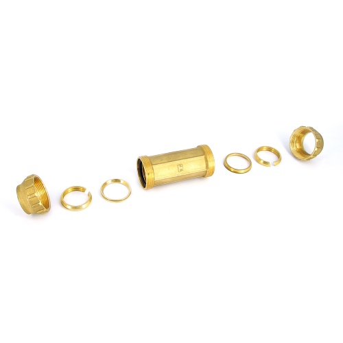 Муфта удлиненная Tiemme 63x63 латунь для ПНД 3400077